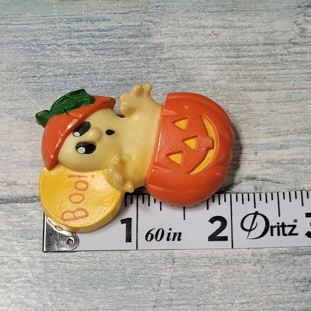 Vintage Hallmark Cards Halloween Ghost Pumpkin Pin - Picture 4 of 7
